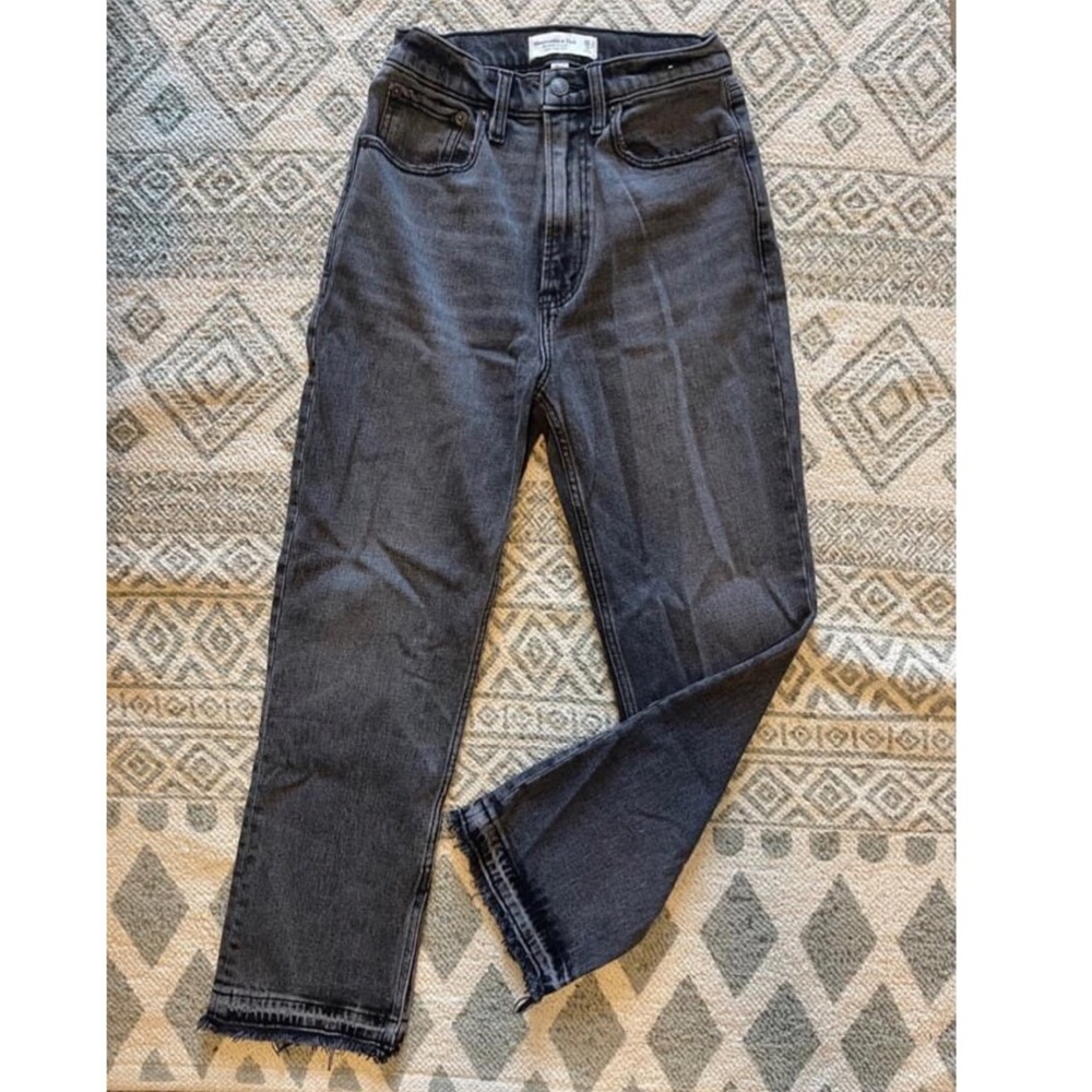 Abercrombie ankle straight ultra high rise jean